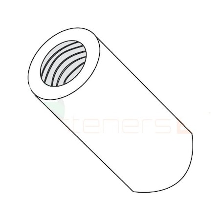 Newport Fasteners Round Standoffs, #10-32 Thrd Sz, 3/8 in Bd L, Nylon Plain, 3/8 in OD, 1000 PK 943034